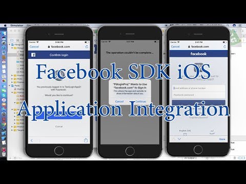 iOS app Facebook login Swift 4 Xcode 9 FBSDK integration Tutorial