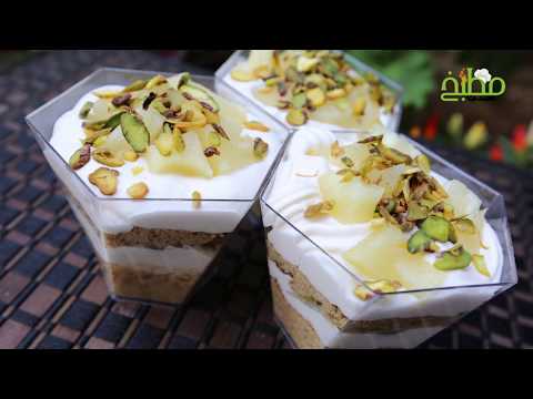 حلا الأناناس بالكريمة بالفيديو