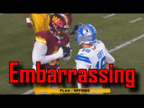 Multiple defenders EJECTED in this sequence | Washington Commanders Vs Detroit Lions