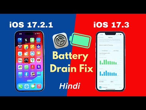 iOS 17.2.1 vs iOS 17.3 - Battery Drain Issue Fix on iPhone (HINDI)