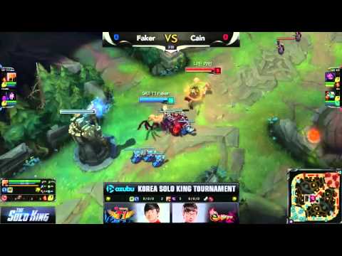 Solo King 1v1 Game 1 Faker vs Cain Group B 4 Finals Korean Tournament Best LoL player KR