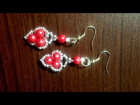 Diy Pearl Heart Shape Earrings | Valentin's day special