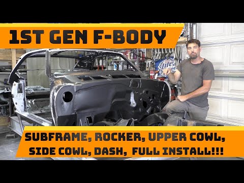 1969 F body installation of Outer Rockers, Subframe, cowl and dash panel Camaro & Firebird episode 5