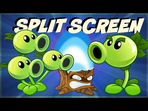 Plants vs Zombies 2 Epic Hack : Split Screen - Giant Ultra Fire Pea : Threepeaters vs Repeaters