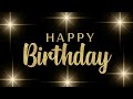4K NO Sound Gold Happy Birthday Banner