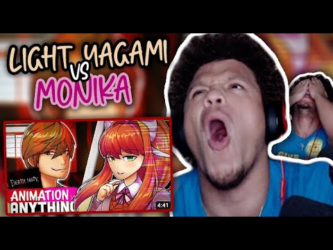 THIS BATTLE BROUGHT TEARS TO MY EYESSSS!!! LIGHT YAGAMI VS MONIKA ANIMATION VS ANYTHING REACTION!