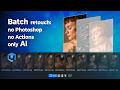 Batch retouching in Retouch4me apps Heal + Dodge & Burn: one click, no Photoshop, no Actions