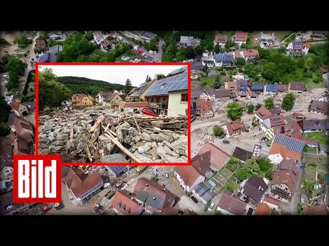 Drohne zeigt Verwüstung nach Unwetter