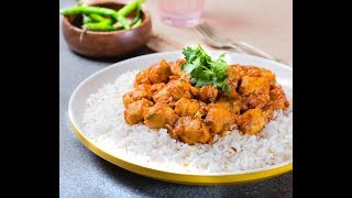 Sausage Curry with Toasted Coconut Rice