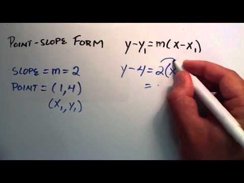 How to Use the Point Slope Form of a Line - How to Find a Line With a Point and a Slope