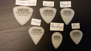 Video thumbnail for Does shape matter?  Going though the Ernie Ball Prodigy 2.0mm guitar pick shapes by earthsteward9 Guitar Pick Reviews