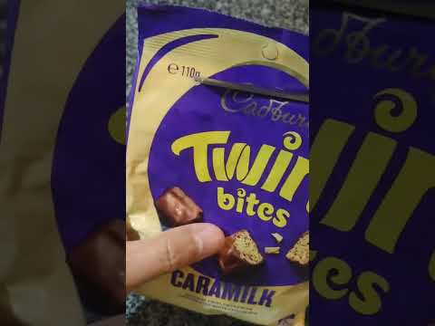 Satisfying Cadbury Twirl Bites Chocolate Caramilk #asmr #asmrsounds #yummy #youtubeshorts #shorts