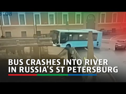Bus crashes into river in Russia's St Petersburg