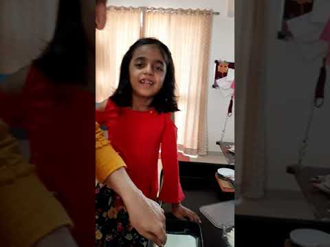 Ice-cream तयार झाल्यावर टेस्ट करताना...