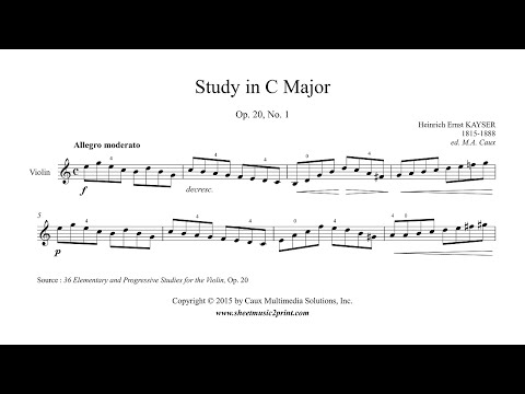 Kayser : Study in C Major, Op. 20, No. 1