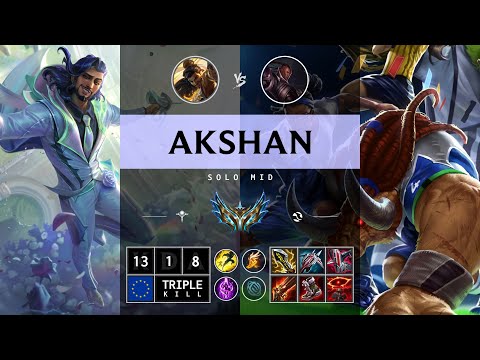 Akshan Mid vs Lucian - EUW Challenger Patch 14.14