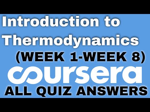 Introduction to Thermodynamics Transferring Energy from Here to There week 1 coursera quiz answers