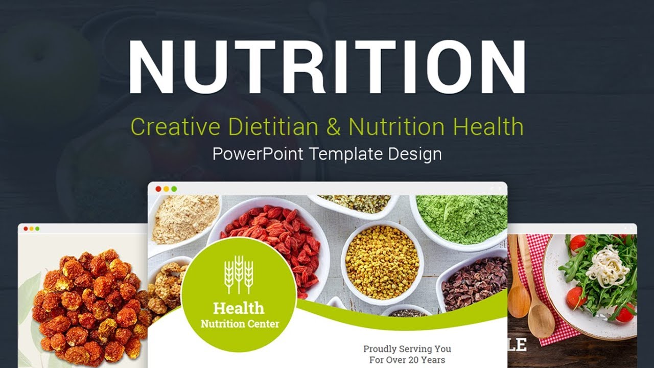 Nutrition Health Creative PowerPoint Template Designs
