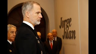Su Majestad el Rey preside la inauguración de la exposición ‘Jorge Juan. El legado de un marino científico’, en el Museo Naval de Madrid