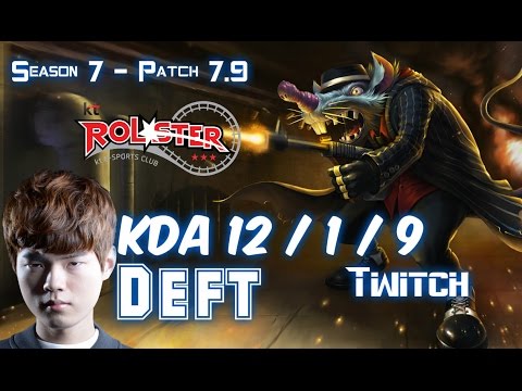 KT Deft TWITCH vs VARUS ADC - Patch 7.9 KR Ranked