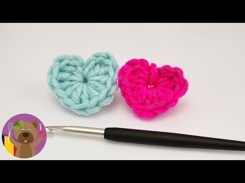 Cum crosetezi o inima mica | Tutorial usor pentru incepatori | Crosetam cu resturi de material