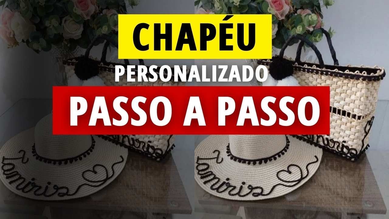 DIY - Chapéu de praia personalizado com nome