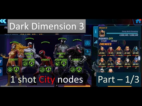 Dark Dimension 3 City Nodes Part 1 - Marvel Strike Force