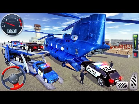Police Plane Transporter Simulator - US Police Car Trailer Truck Driver 3D - Android GamePlay #2