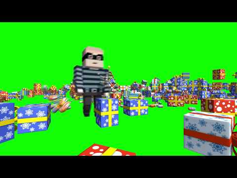 Green Screen Minecraft Robber Stole Christmas Presents