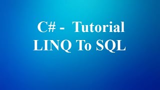 Download the video "Linq to sql C# tutorial Basic Insert Data update delete"