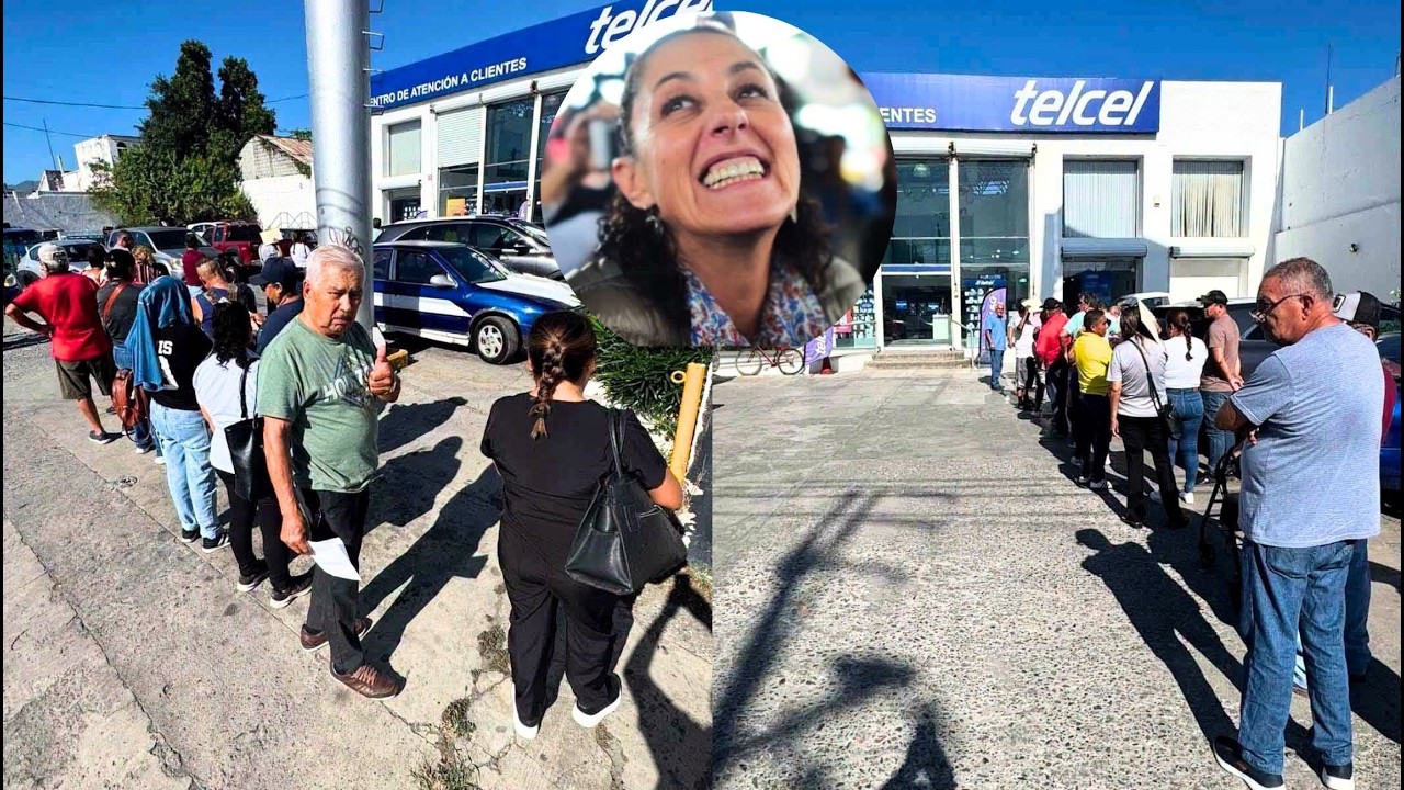 MEXICANOS hacen FILAS GIGANTES para RECUPERAR LÍNEAS TELEFÓNICAS SUSPENDIDAS