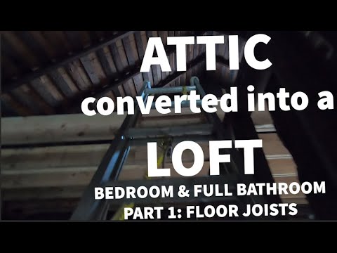 Attic Conversion to Super Cool LOFT Home Office, BR + BATH , Framing Pt. 1 of 4