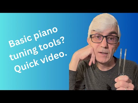 Basic tools piano tuners use.