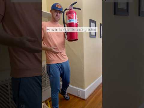 How to install a #fireextinguisher on the wall! #firesafety #diyhome
