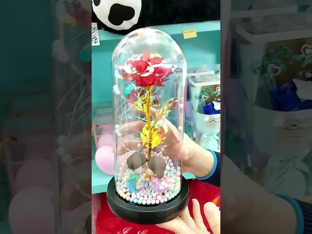 Vídeo relacionado con BOLEi Rosa eterna para Ella, Rosa de la Bella y la Bestia, Rosa eterna en Cristal con LED, Boda para Ella, Regalos de cumpleaños para Ella, Regalo de Rosa preservada para Ella, mamá, Abuela