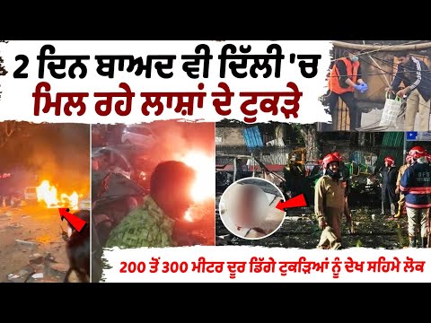 Delhi Blast News Update: Even after 2 days, body parts are still being found in Delhi, scattered 200 to 300 meters away.