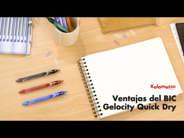 Vídeo relacionado con BIC Gel-ocity Quick Dry Boligrafos Retráctil de Gel Punta Media (0,7mm), Óptimo para Uso Escolar y de Oficina , Azul, Paquete de 12 Unidades