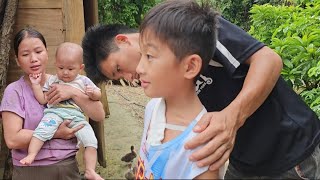 Thank the neighbor for coming to help build this house, the house has erected.