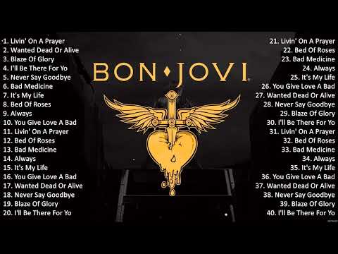 Bon Jovi Best Rock Songs Playlist - Full Album of Timeless Classics and Unforgettable Hits