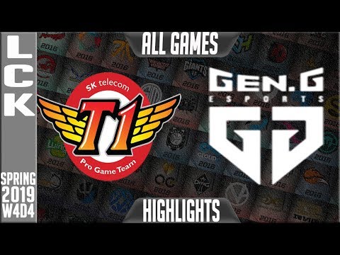 SKT vs GEN Highlights ALL GAMES | LCK Spring 2019 Week 4 Day 4 | SK Telecom T1 vs Gen.G