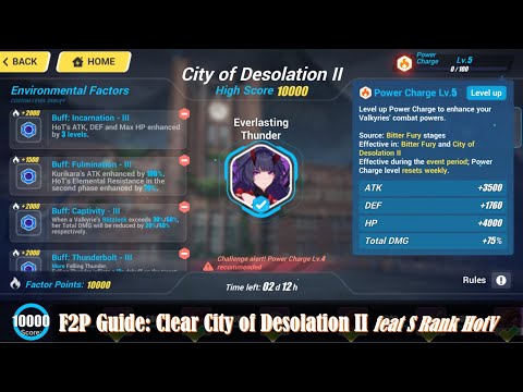 HI3 - F2P Guide for City of Desolation II (Herrscher of Thunder)