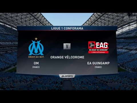 Olympique de Marseille Vs En Avant de Guingamp II French Ligue 1 II FIFA 18 PS4 Gameplay