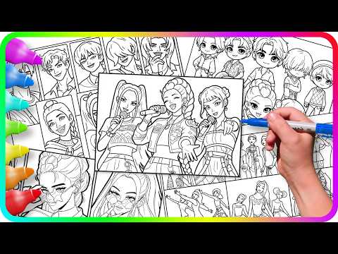Discover Stunning Huntrix Coloring Pages For Mindful Adults