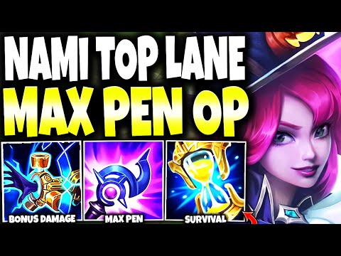 My Nami Top Lane tried to Carry the HARDEST GAME with our OP MAX PEN BUILD 🔥 LoL Nami s13 Gameplay