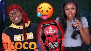 COCO JONES Loses A Bet and Has To Eat THE WORLD&#39;S HOTTEST CHIP! | T and Coco, EP. 8