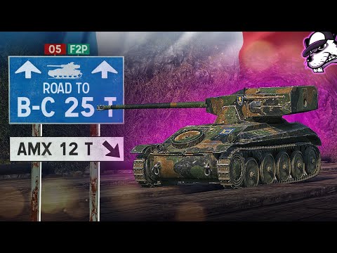 Episode #5 F2P Road to BC25t: AMX 12t is a mini-bat. Chat. [World of Tanks - Gameplay - German]