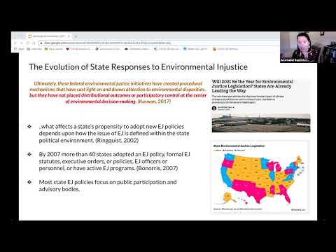 Ana Baptista "Defining cumulative impacts and environmental justice communities: Implications