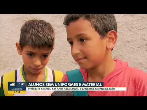 Alunos de Embu das Artes ainda não receberam uniformes e material escolar