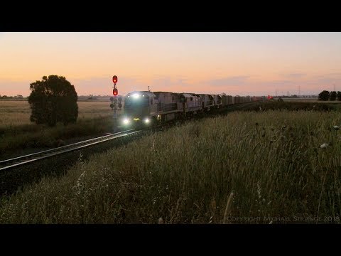 Four Pacific National Locomotives On PM6  - PoathTV Australian Trains & Railways