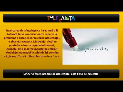 Intotdeauna caracterul - Toleranta